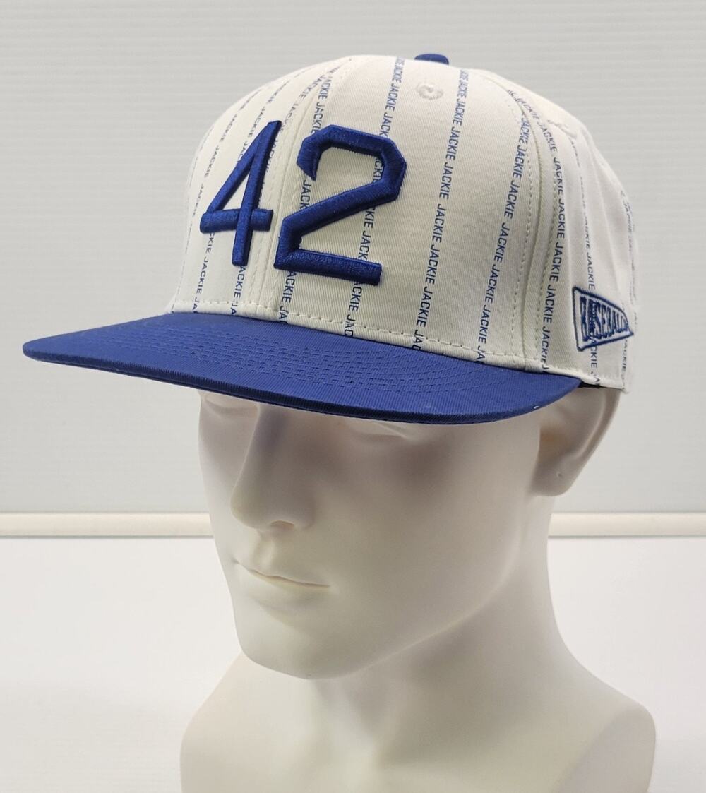 N) Jackie Robinson Baseballism Snapback 42 Pinstripe Baseball Cap Hat